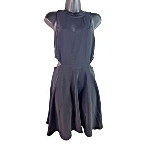 Lush Dress Womens Black Fit Flare Flowy Whimsigoth Gothic Lace Party Y2k  Sz M‎